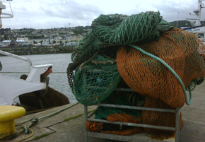 Fishing nets ready for the boats.